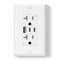 ELEGRP USB Outlets, Wall Outlet with 3 USB Ports, Dual USB C Ports Outlets, TR Tamper-Resistant USB Outlets Receptacles, Wall Plate Included, UL/CUL Listed