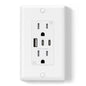 ELEGRP USB Outlets, Wall Outlet with 3 USB Ports, Dual USB C Ports Outlets, TR Tamper-Resistant USB Outlets Receptacles, Wall Plate Included, UL/CUL Listed