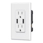 ELEGRP USB Wall Outlet Receptacle with Dual 4.0 A USB Ports,   Wall Plate Included