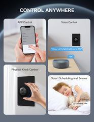 2024 new product ELEGRP WiFi smart rotating dimmer with 1.8-inch TFT display