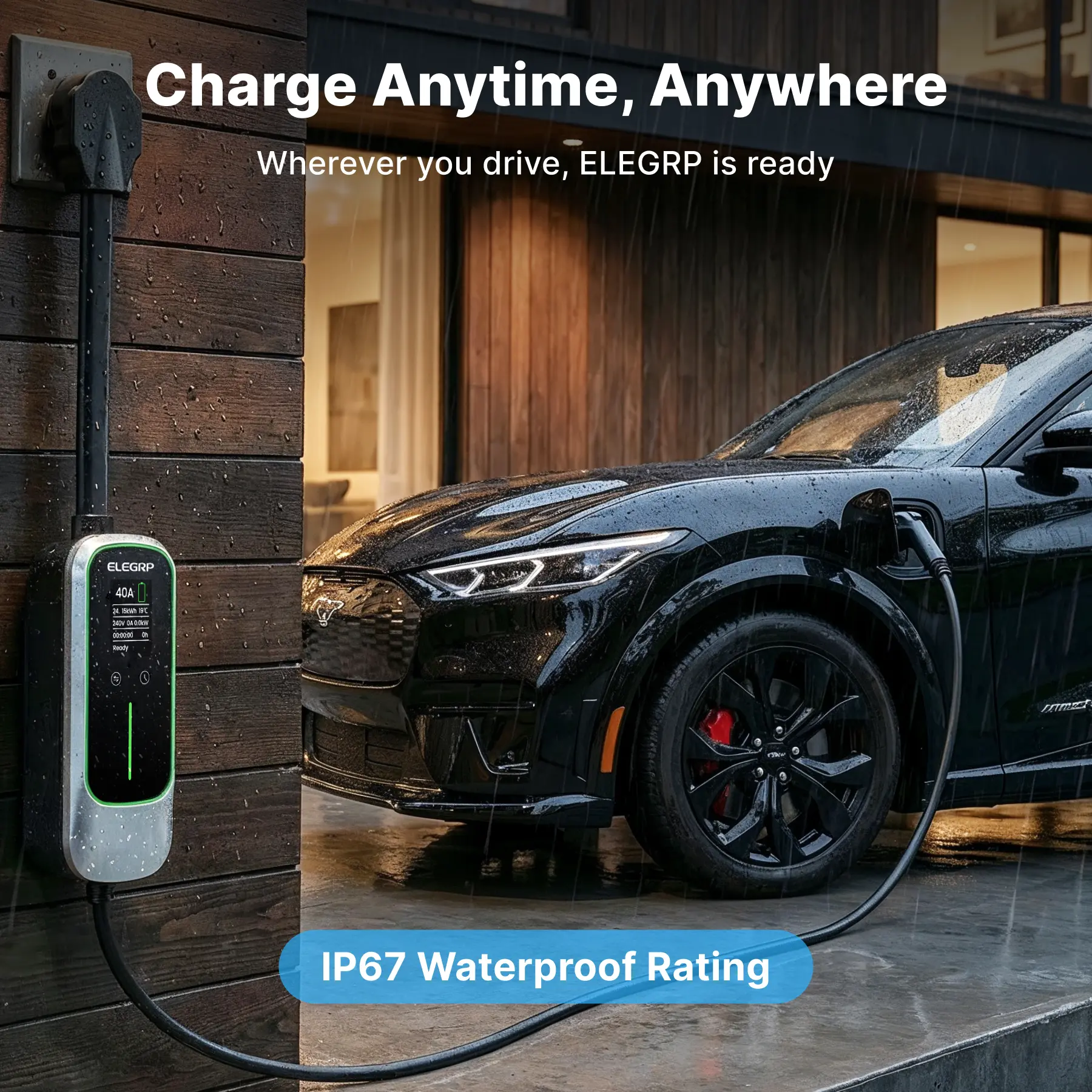 Fast Level 2 J1772 NEMA 14-50 Type EV Portable Charger