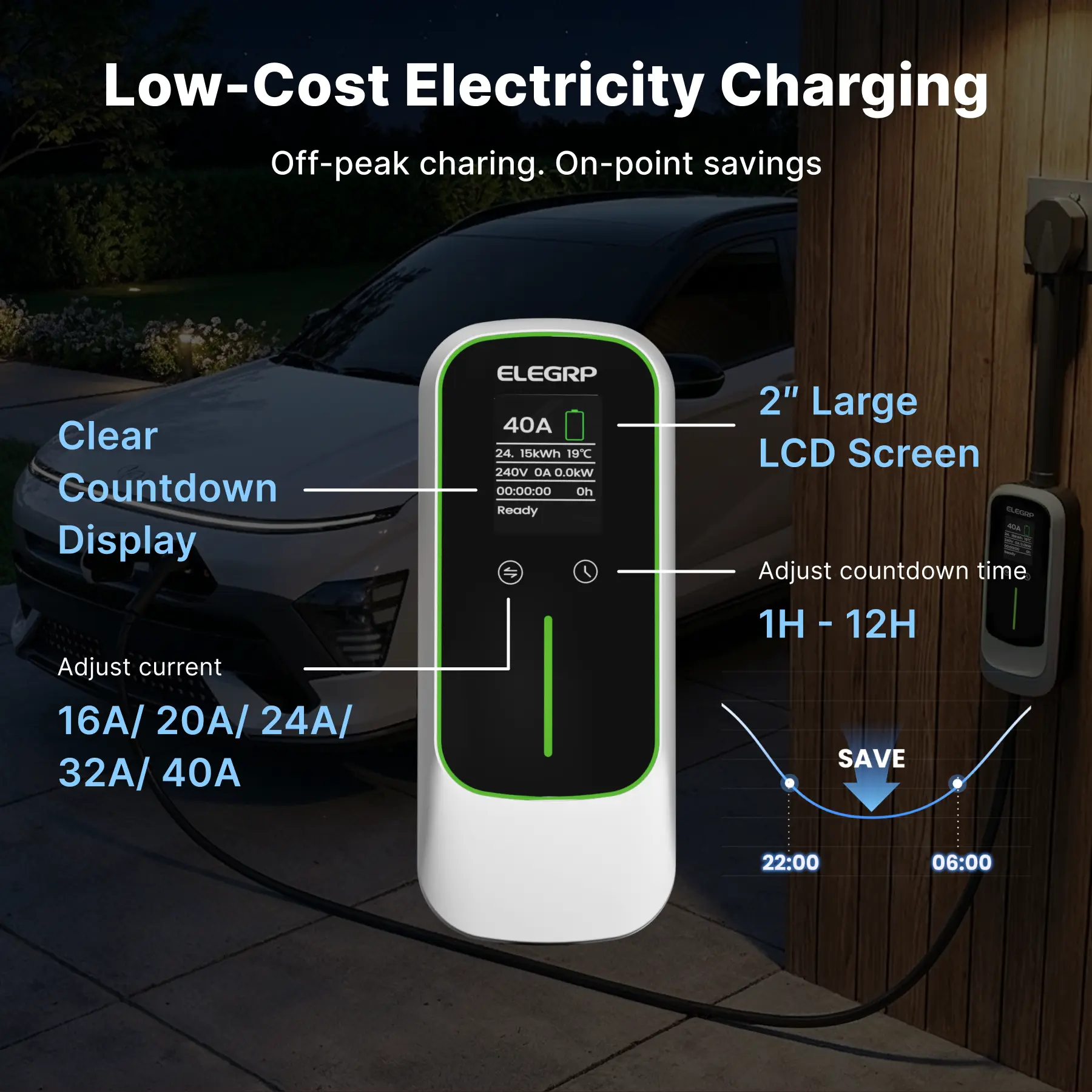 Fast Level 2 J1772 NEMA 14-50 Type EV Portable Charger