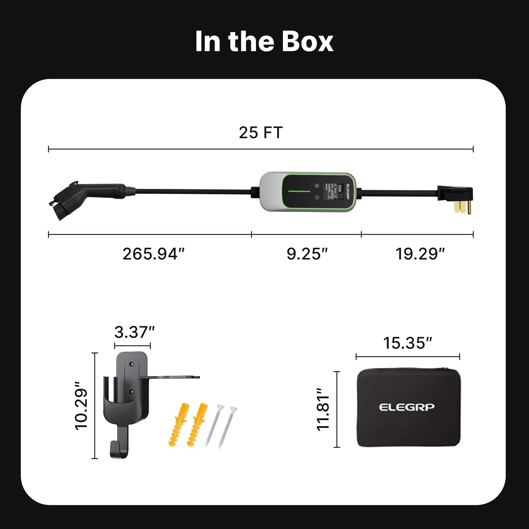 Fast Level 2 J1772 NEMA 14-50 Type EV Portable Charger