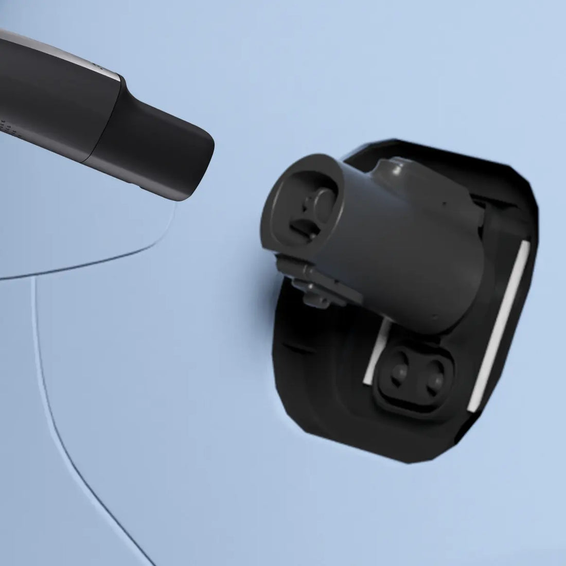 Insert charger into adapter