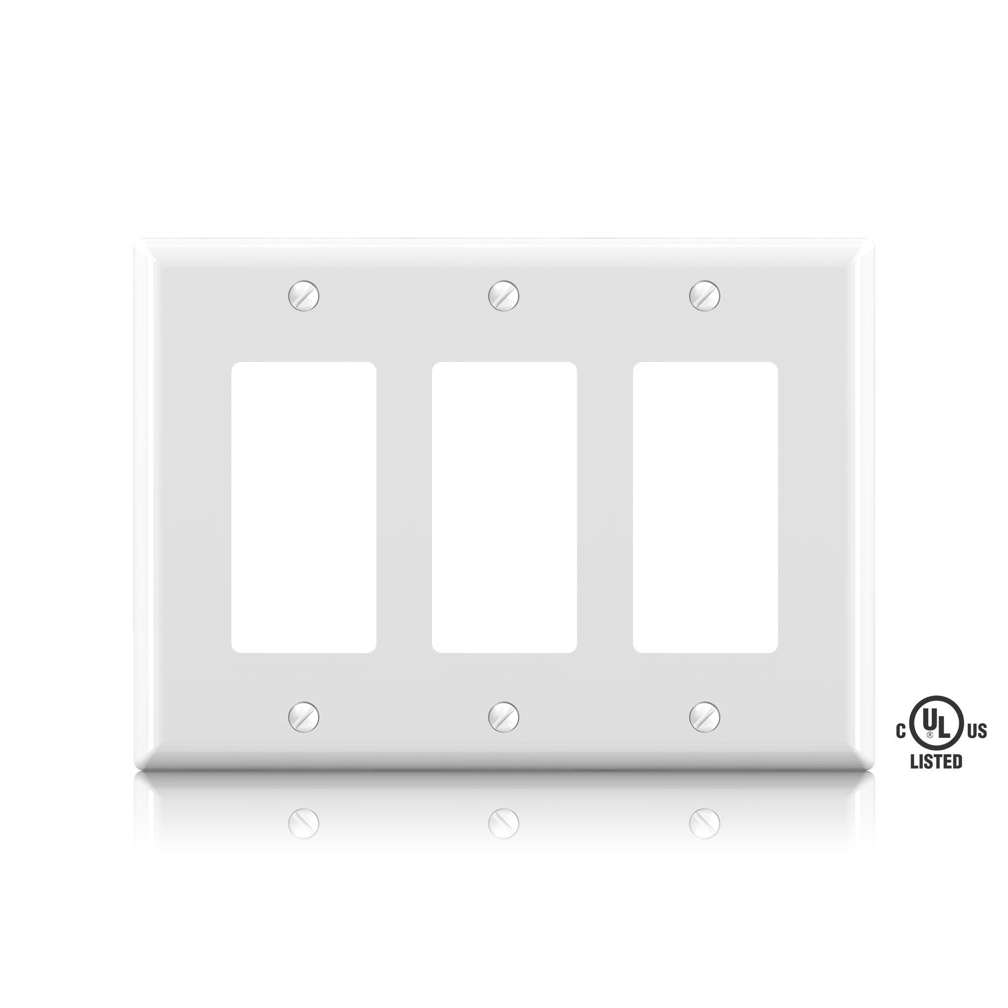ELEGRP Glossy  1-Gang 2-Gang 3-GangMid-Size Wall Plate, 5 Pack