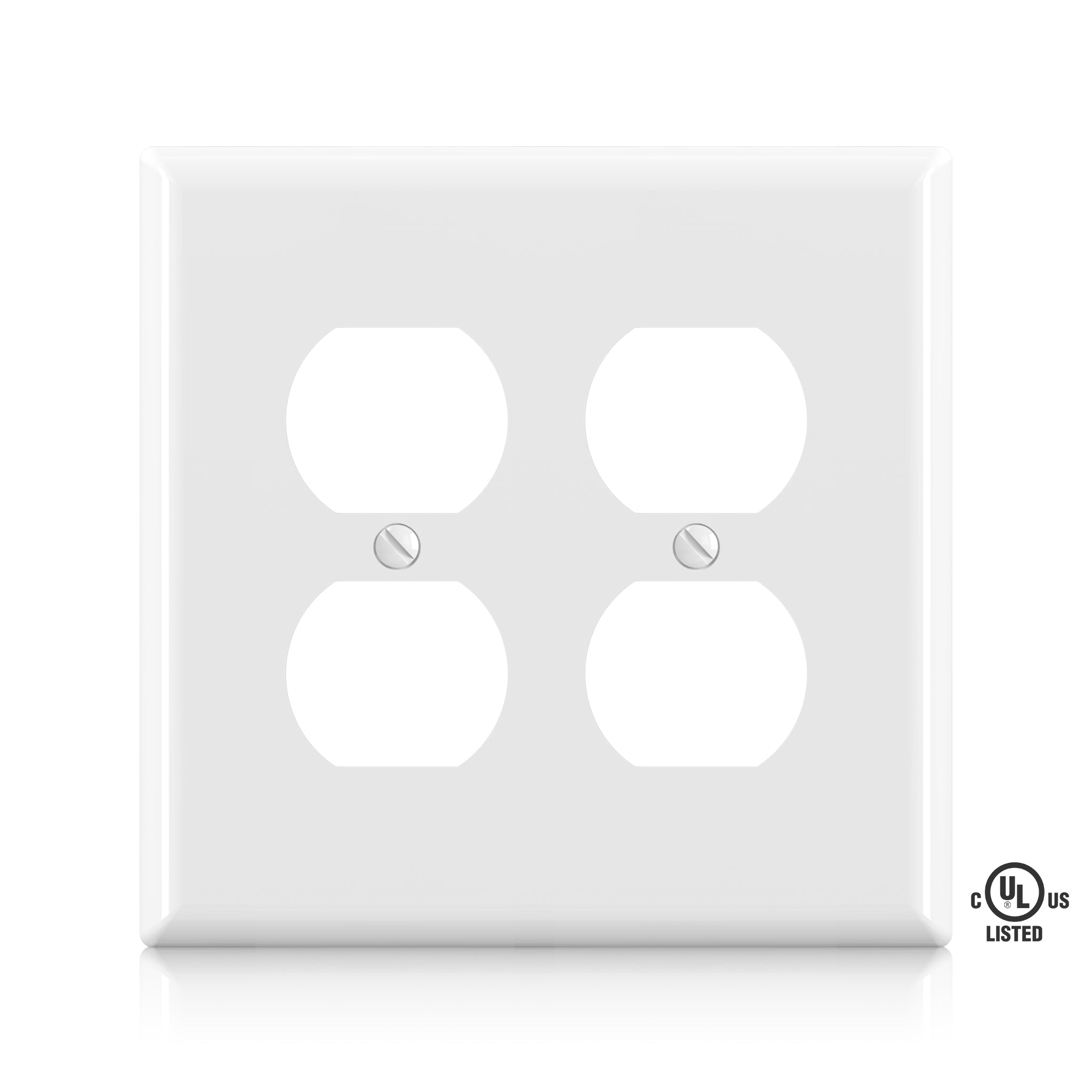 ELEGRP Duplex Receptacles Wall Plate Cover – Durable, Glossy Finish, UL Listed, Available in 1-Gang, 2-Gang, and 3-Gang