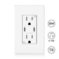 ELEGRP 30W USB Wall Outlet Receptacle, Single USB C Port Supports 30W Fast Charge