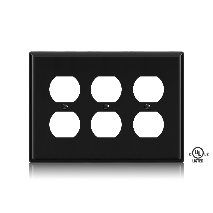 ELEGRP Duplex Receptacles Wall Plate Cover – Durable, Glossy Finish, UL Listed, Available in 1-Gang, 2-Gang, and 3-Gang