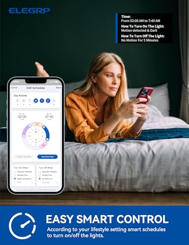 Wi-Fi Smart Motion Sensor Switch with Voice & App Control, Single Pole or 3-Way