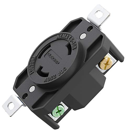 ELEGRP NEMA L6-30R Twist Lock Outlet, 30A 250V, 2 Pole 3 Wire Grounding, Heavy-Duty Design