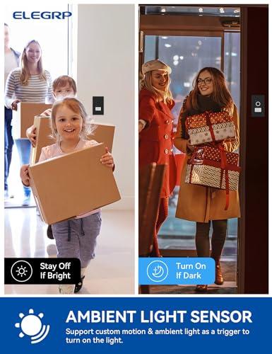 Wi-Fi Smart Motion Sensor Switch with Voice & App Control, Single Pole or 3-Way